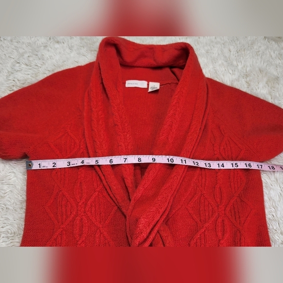 Anthropologie Red V-Neck Sweater - Picture 5 of 9